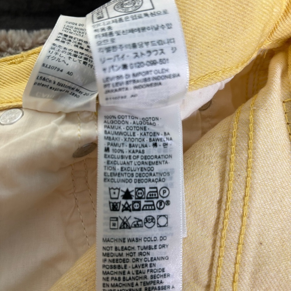 Levi's Women's Yellow Straight Leg Jeans Nwt Size 29x30 - Picture 12 of 16